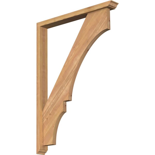 Ekena Millwork Balboa Traditional Smooth Bracket w/ Offset Brace, Western Red Cedar, 3 1/2"W x 30"D x 42"H BKT0402X30X42BOA01SWR - main
